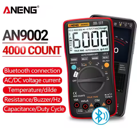 ANENG AN9002 Bluetooth Digital Professional Multimeter AC/DC Current Voltage Auto-Range Multimetro T