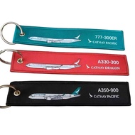 Cathay Pacific Air Keychain Cathay Pacific Airlines Ribbon Pendant Embroidered Ribbon Keychain Air O