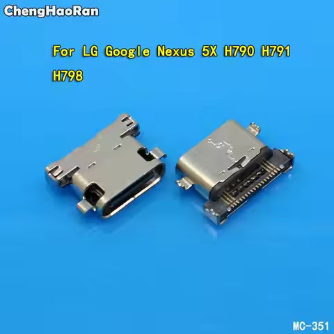 ChengHaoRan 2pcs TYPE C Micro USB Charger Charging Port Jack Socket Connector Repair Parts for LG Go