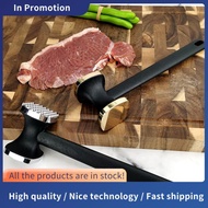 Steak Hammer Mallet Double-Sided Zinc Alloy Meat Pounder Maximizes Food Flavor Meat Hammer, Silver