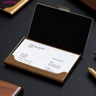 KADINA Business Card Holder Fashion High-End Display Stander Stainless Steel Wooden Cards Storage Ca