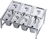 304 Stainless Steel Spice Rack, Kitchen Countertop Storage Rack, 2 Rows Vertical Jam Storage Rack Fo