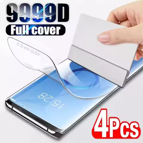 4Pcs Hydrogel Film on For Samsung Galaxy S10 S20 S9 S8 S21 S22 Plus Ultra Screen Protector For Note 