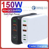 High Power Laptop Charger Multi-Port 150W GaN USB C Fast QC4.0 3.0 PD 100W 87W 65W 60W 50w Desktop A