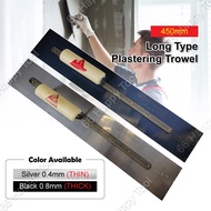 Long Type Plastering Trowel 450mm Thickness 0.4 0.8 Tiles Laying Plaster Cement Wooden Grip Jubin Be