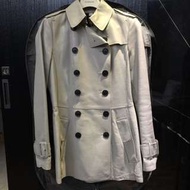 Burberry 小羊皮經典風衣(真品）