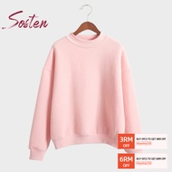 ST167 M-2XL Plus Size New 12 Colors Women's Casual Hoodie Plain Long Sleeve Pullover Sweater Loose T