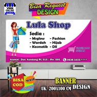 Spanduk Banner Jualan Fashion, Olshop, Jualan Baju Keren