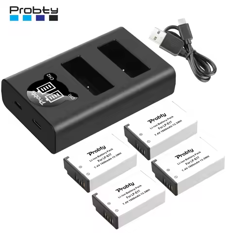 LPE17 LP-E17 Battery+Dual USB Charger for Canon EOS R8,Rebel T8i, T7i, T6i, T6s, SL2, SL3, EOS M3, M