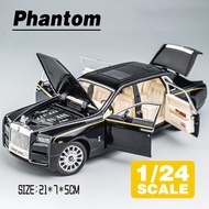 LEO 1:24 Rolls-Royce Phantom Pull Back Car โมเดลรถ Diecast Alloy ของเล่นรถสําหรับเด็กผู้ชาย ของสะสม 