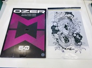 กระดาษลอกลายOzer แพคสีชมพู 100 แผ่น  50 แผ่น OZER M THERMAL PAPERS หมึกสีน้ำเงินเข้ม ขนาดA4 กระดาษลอ