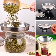 Stainless Steel Funnel Kitchen Oil Liquid Funnel Metal Funnel with Detachable Filter Wide Mouth Funn