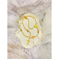 Catholic Prayer Rosary • Aesthetic Catholic Rosary • Ivory Blush