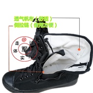 3537 High-Top Zipper Training Shoes Special Training Shoes Black Military Training Shoes Free Shoes 