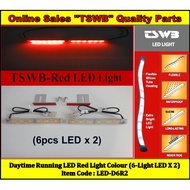 LED Red Light Daytime Running (6-Red Light LED X2)-Silicone Tube (LED-D6R2)