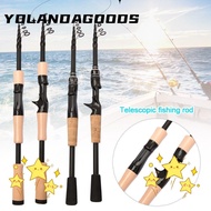 YOLA Telescopic fishing rod, Casting Spinning Portable Fishing Rod,  fiberglass Mini Short fiberglass Lure Rod Travel Fishing Equipment