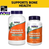 Now Foods, Calcium & Magnesium, Supports Bone Health 100 - 250 Tablets