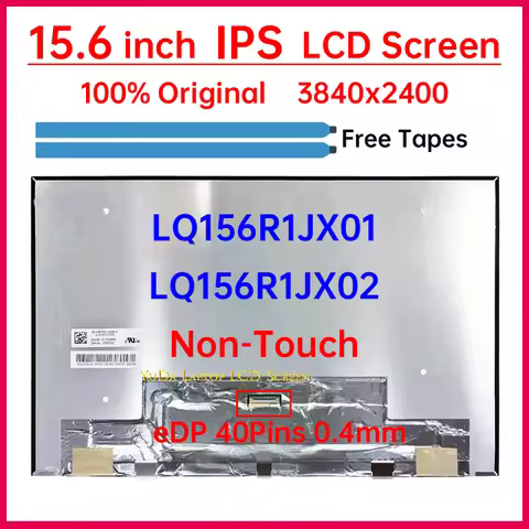 15.6" Laptop LCD Screen LQ156R1JX01 LQ156R1JX02 For Dell XPS 15 9500 Display Matrix Panel Replacemen