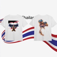 T-shirt เสื้อยืด THAILAND ผ้า COTTON SAVE THAILAND ไทยนี้รักสงบแต่ถึงรบไม่ขลาด Breathable cal T-shir