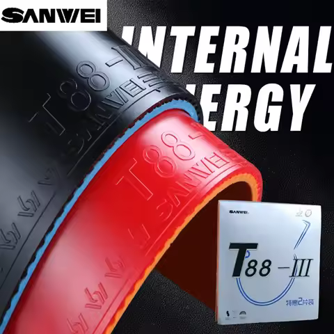 2PCS Sanwei T88-3 Table Tennis Rubber Semi-sticky Elastic Quick Attack Ping Pong Rubber With Fine Co