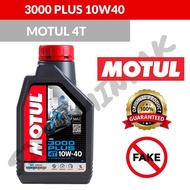100% ORIGINAL MOTUL 4T 3000 PLUS 10W40 ENGINE OIL MINYAK HITAM ENGINE OIL MOTOR YAMAHA OIL FILTER
