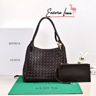 BV Bottega Veneta Andiamo巧克力棕色 大Parachute  shoulder bag