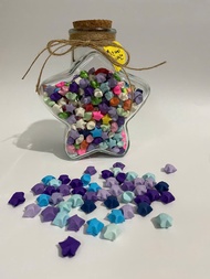 (Lọ sao to 800ml+giấy) Combo lọ hình ngôi sao siêu to 800ml đựng 500 ngôi sao và tập giấy 530 tờ