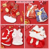 CNY clothes for dogs and cats, fur-lined CNY clothes for pets