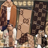 🇮🇹Made in Italy 🇮🇹Gucci 頸巾GG JACQUARD SCARF WOOL SILK SCARF 💯全新一手正貨🎄Christmas gift ✨全新正品✨帶原吊牌和包裝✨有盒🎄