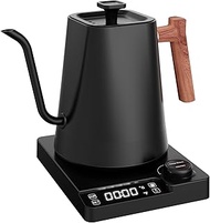 Vmotal Stainless Steel Kettle with Temperature Adjustment, Gooseneck Kettle, 24 Hour Heat Function, 