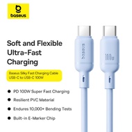 Baseus Silky Series Fast Charging Cable Type-C to Type-C 100W 1m & 2m Charger Cable