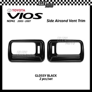 Toyota Vios NCP42 2003 - 2007 Side Aircond Vent Trim Carbon Fiber Black Interior Accessories 2004 20