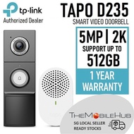 TP-Link Tapo D235 Smart Video Doorbell 2K 5MP Camera Hardwire and Rechargeable Battery CCTV Night Vi