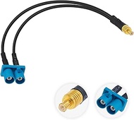 POBADY MCX Male to Double Fakra Z Male Connector 50 Ohm Coaxial Pigtail Cable RG174 11.81IN/30CM MCX