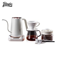 BINCOO Hand Brewing Coffee Set Ceramic V60 Dripper Glass Pour-Over Pot Manual Coffee Grinder Coffee 