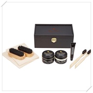 Boot Black Shoe Care Set Gimlet - Black Wooden Box with 9 Essentials