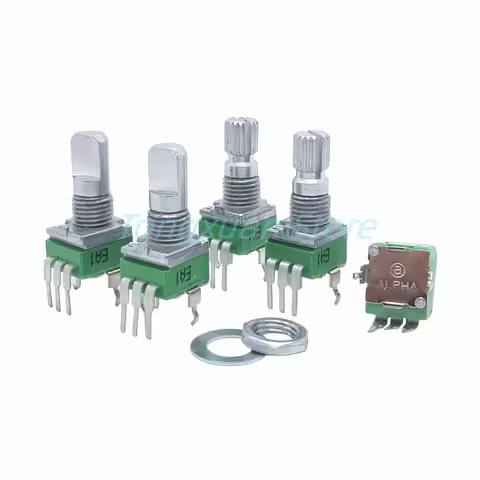 5pcs ALPHA RD901F Potentiometer 09 Type Single-Unit Vertical 3-pins B10K 20K 50K 100K Axial Length 1