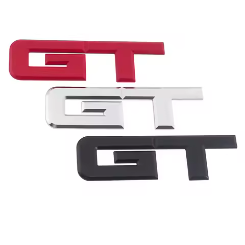 1pcs Mustang GT Trunk Sticker Metal Rear Sticker GT Emblems For Ford Mustang Shelby GT 500 Roush Red