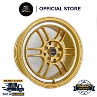 New Sport Rim ENKEI RPF1 16x7 8H100/114.3 ET35 Gold Lip Polish 16 inch 16 inci Mr Wheel