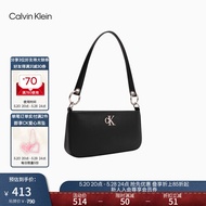 Calvin Klein女包时尚经典简约金属字母拉链ck单肩包腋下法棍包礼物DH3237