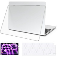 Crystal Clear Case  with Screen Protector + Keyboard Cover for Macbook Air15 inch Case A2941 M2 Pro1