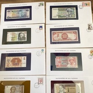 ZH08保真1992年發行世界各國紙幣8個國家發行價格100人民幣一枚