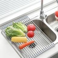 18管 折疊式水槽瀝水架 水槽矽膠餐具瀝水架 瀝水籃 水槽架 收納式瀝水架 折疊式瀝水架 廚房收納架 整理置物架