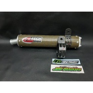 CORSE PROJECT CARBON EXHAUST BRACKET CLAMP SLINCER 2-STROKE UNIVERSAL 60-65MM DBS AITECH TYGA AHAU L