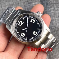 RGHYT Tandorio 20ATM 36มม. กันน้ำนักบินกระจกแซฟไฟร์สีดำหน้าปัด NH35A PT5000การบินอัตโนมัตินาฬิกาข้อม