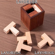 LAYOR1GG T-shaped Puzzle, High Difficulty Six T Puzzle T Puzzle Box, Creative Brain Teaser Stress-re