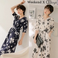 SG LOCAL WEEKEND X OB DESIGN WOMEN CLOTHES SHORT SLEEVE V-NECK FLORAL PRINTED LONG MAXI DRESS S-XXXL PLUS SIZE