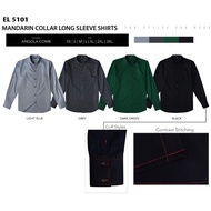 MANDARIN COLLAR LONG SLEEVE SHIRTS EL5101 | UNIQUE | OFFICE WEAR | CASUAL SHIRT | FORMAL WEAR |