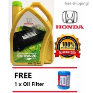 ➴Honda Genuine Fully Synthetic Ultra Green SN 0W-20 0w20 Engine Oil + (FREE) Honda Oil Filter