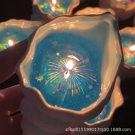 < Sea Fireworks > Creative Conch Shell Scented Candle Cup Jelly Wax Ocean Fragrance for Girlfriends